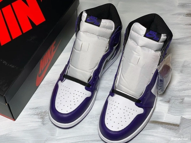 Purple Jordan 1 Court OG High Air 555088-500 0821